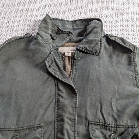 Dakota Collective Women's Jacket Green Women's Medium Button Front Shell Tencel - Picture 4 of 10